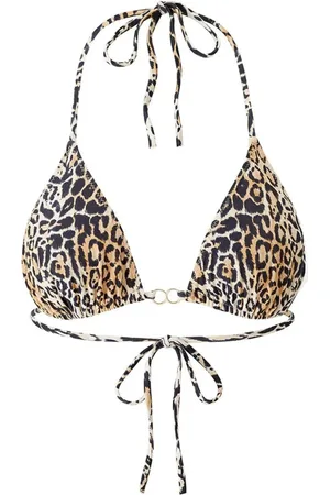 Melissa Odabash Bikinis, female, , S, Cheetah Bikini Top with Gold Trims
