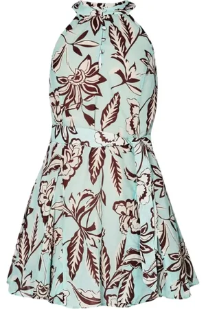 Liu Jo Short Dresses, female, , M, Floral Shirt Dress in Green