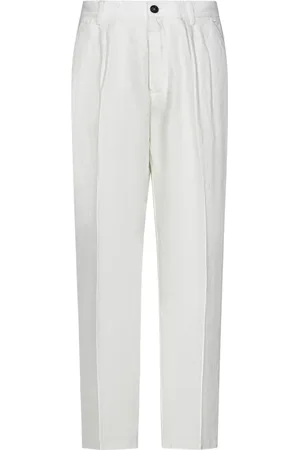 MASSIMO ALBA Linen Double-Pleat Trousers