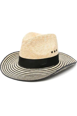 Borsalino Hats, male, , 59 CM, Stripe Detailing Fedora Hat
