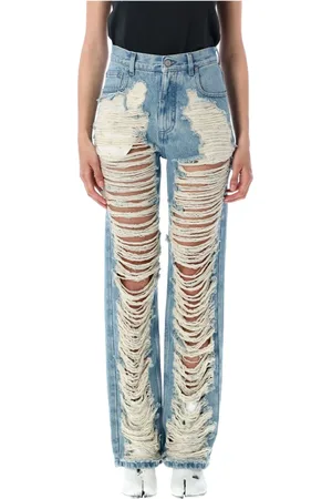 Maison Margiela Straight Jeans, female, , W25, Ripped Jeans Straight Leg Stylish