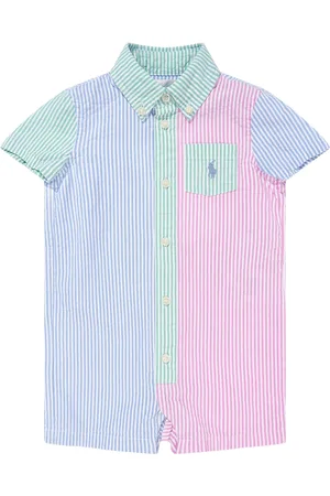 Ralph Lauren Body, male, , 18 M, Baby Boys Striped Romper in