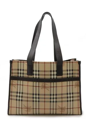 Burberry Pre-owned Tote Bags, female, , ONE SIZE, Pre-owned Leather shoulder-bags