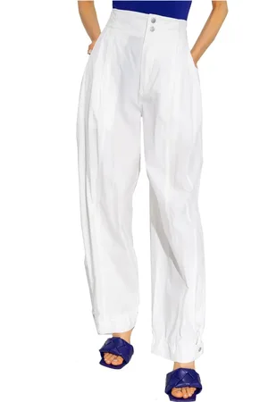Bottega Veneta Wide Trousers, female, , 2XS, Loose-Fitting Trousers with Adjustable Ankle Strap