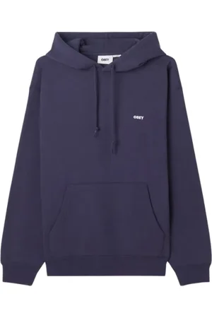 Obey Hoodies, male, , XL, Hoodie with embroidered logo, Navy