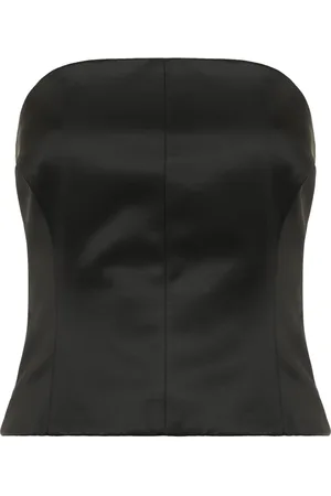 Khaite Silk Blend Crop Top with Zipper