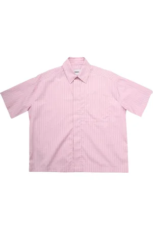 BONSAI Check Cropped Oversize Fit Shirt