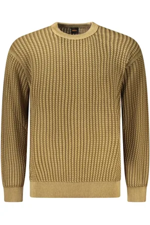 HUGO BOSS Sweatshirts, male, , S, Brown Cotton Men Jumper