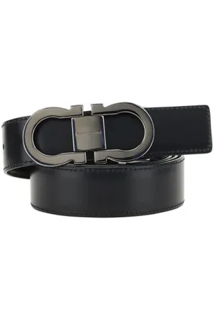Salvatore Ferragamo Belts, male, , 100 CM, Gancini Buckle Calfskin Leather Belt