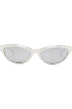 Jacquemus Beige Logo Print Curved Eyewear