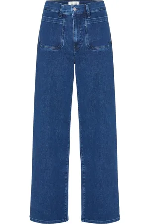 Frame Straight Jeans, female, , W30, Washed Denim Jeans