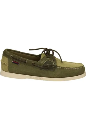 SEBAGO Sailor Shoes, male, , 5 1/2 UK, Military Leather Moccasin JIB Shadow