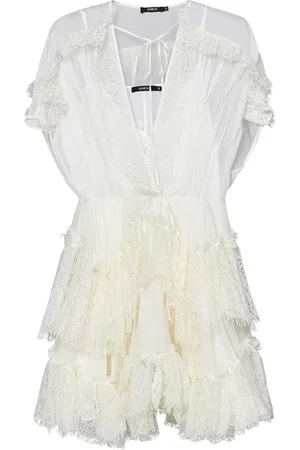 AMEN Short Dresses, female, , XS, Elegant Mini Dress with Lace