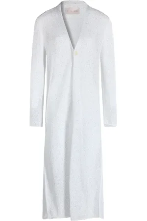 CIRCUS HOTEL Sequin Maxi Cardigan with Hidden Button