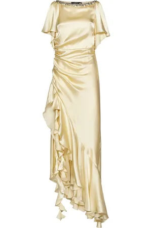 AMEN Maxi Dresses, female, , M, Crystal-Embellished Asymmetric Dress
