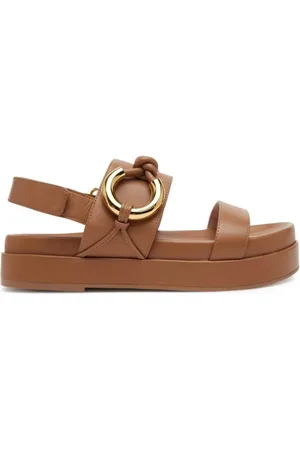Coccinelle Leather Flat Shoes with Metal Detail