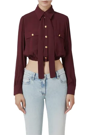 Elisabetta Franchi Shirts, female, , S, Georgette blouse with bow tie