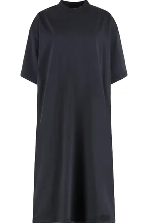 Balenciaga Distressed Cotton T-shirt Dress with Faded Effect