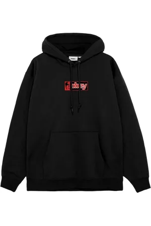 Obey Hoodies, male, , S, Cotton Hoodie with Front Logo Pocket