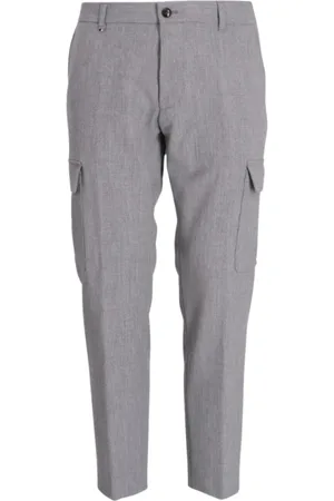 HUGO BOSS Slim-fit Trousers, male, , L, Cargo Trousers in Wool Blend Grey