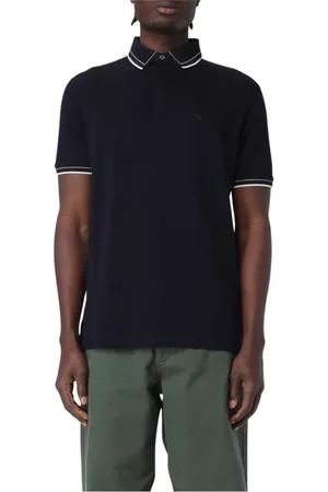 Emporio Armani Polo Shirts, male, , S, Navy Short Sleeve Polo Shirt