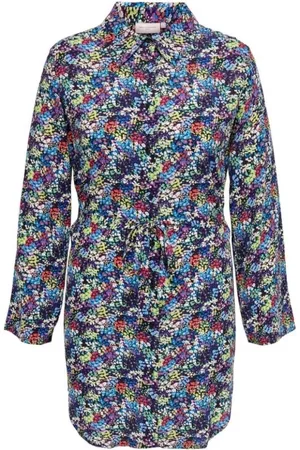 ONLY Long Sleeve Evening Blue Dress