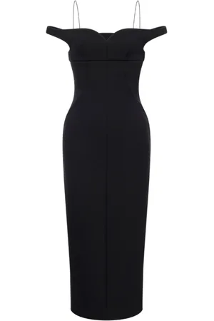 Serafini Off-shoulder Longuette Dress