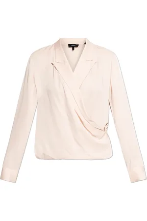 THEORY Silk V-neck top