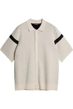 J Lindeberg Short Sleeve Shirts, male, , XL, Bridge Jacquard Knit Shirt