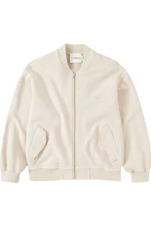 Closed Bomber Jackets, male, , L, Cotton jersey zip bomber with logo print