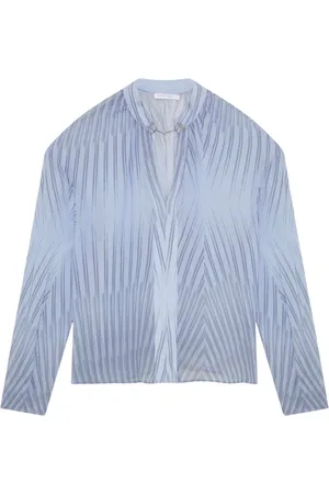 Patrizia Pepe Georgette Viscose Blouse with Long Sleeves