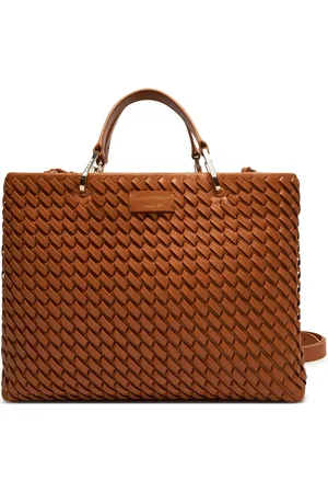 Emporio Armani Tote Bags, female, , ONE SIZE, Woven Leather Tote Bag