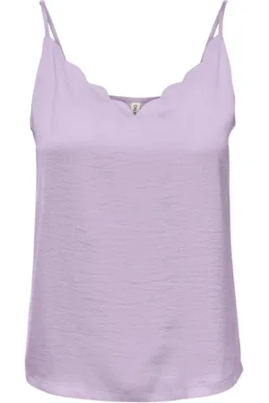 ONLY Sleeveless Polyester Top with Lace Detail