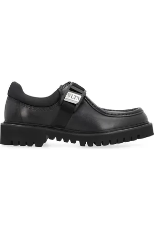 VALENTINO GARAVANI Leather Monk-Strap Shoes with Buckle