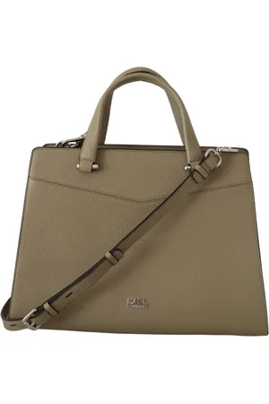 Karl Lagerfeld Enchanting Sage Green Leather Tote