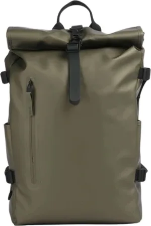 Rains Backpacks, unisex, , ONE SIZE, Large Rolltop Backpack in Olive