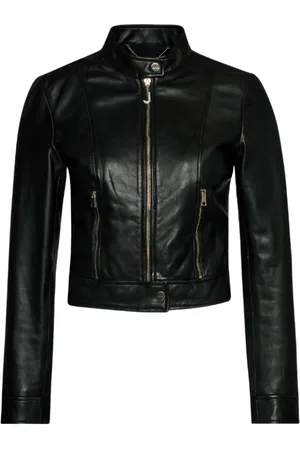 Liu Jo Leather Jackets, female, , S, Leather Jacket with High Collar