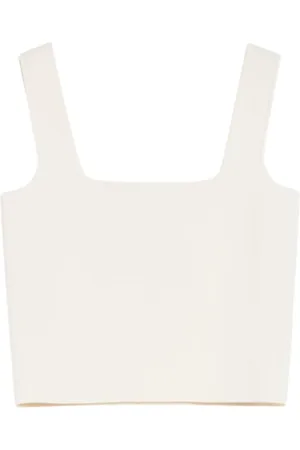Max Mara Sleeveless Tops, female, , XS, Square Neck Jacquard Top Pilade