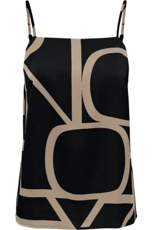 ONLY Sleeveless Tops, female, , XS, Sleeveless V-Neck Top, All-Over Print