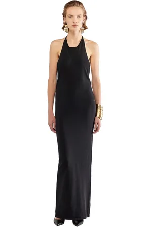 ERIKA CAVALLINI Maxi Dresses, female, , M, Stretch knit long dress with deep back neckline