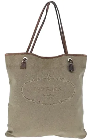 Prada Pre-owned Tote Bags, female, , ONE SIZE, Pre-owned Canvas shoulder-bags