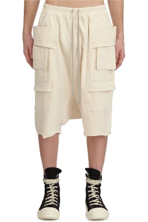 Rick Owens Long Shorts, male, , M, Cargo Pods Natural Trousers
