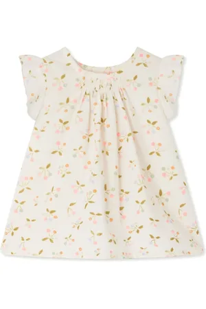 BONPOINT Sleeveless Tops, female, , 6 M, Baby Top with Ruffled Detailing
