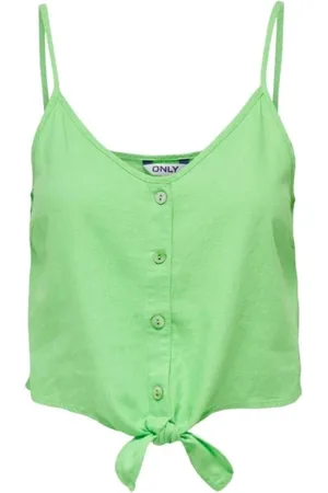 ONLY Linen V-Neck Top Summer