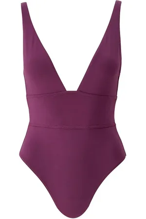 Melissa Odabash One-piece, female, , M, Caribbean Bordeaux Swimsuit V-Neck SPF 50+