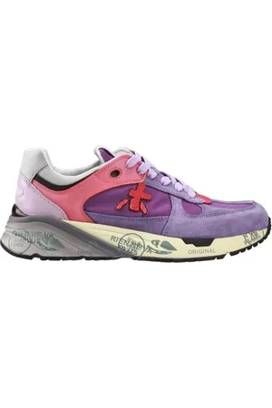 Premiata Sneakers, female, , 5 UK, suede Trainers with white and pink details
