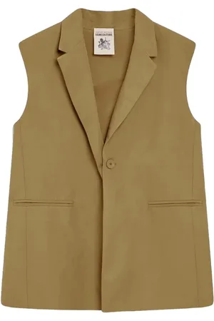 SEMICOUTURE Classic Viscose and Linen Vest