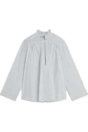 SEMICOUTURE Shirts, female, , S, Striped poplin shirt with raglan sleeve