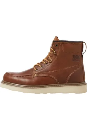 JACK & JONES Lace-up Boots, male, , 6 UK, Leather Ankle Boot