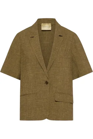 MOMONÍ Blazers, female, , XS, Short-sleeve linen blend blazer